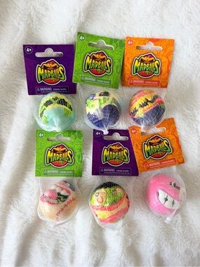 Madballs Minis Lot of 6 - Series 1 Foam Balls - Five Below Gross-Out Toys 80s